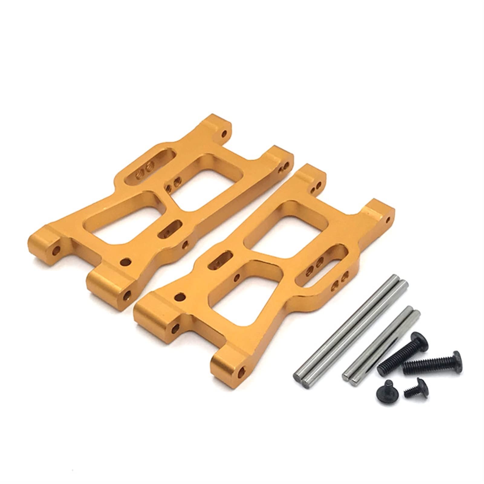 Wivplex Metallferngesteuertes Auto, EIN Paar hintere Schwingarme, for WLtoys, 124019 124017 124016 124018 144001 Rc-Auto-Stoßdämpferhalterung(Gold) von Wivplex