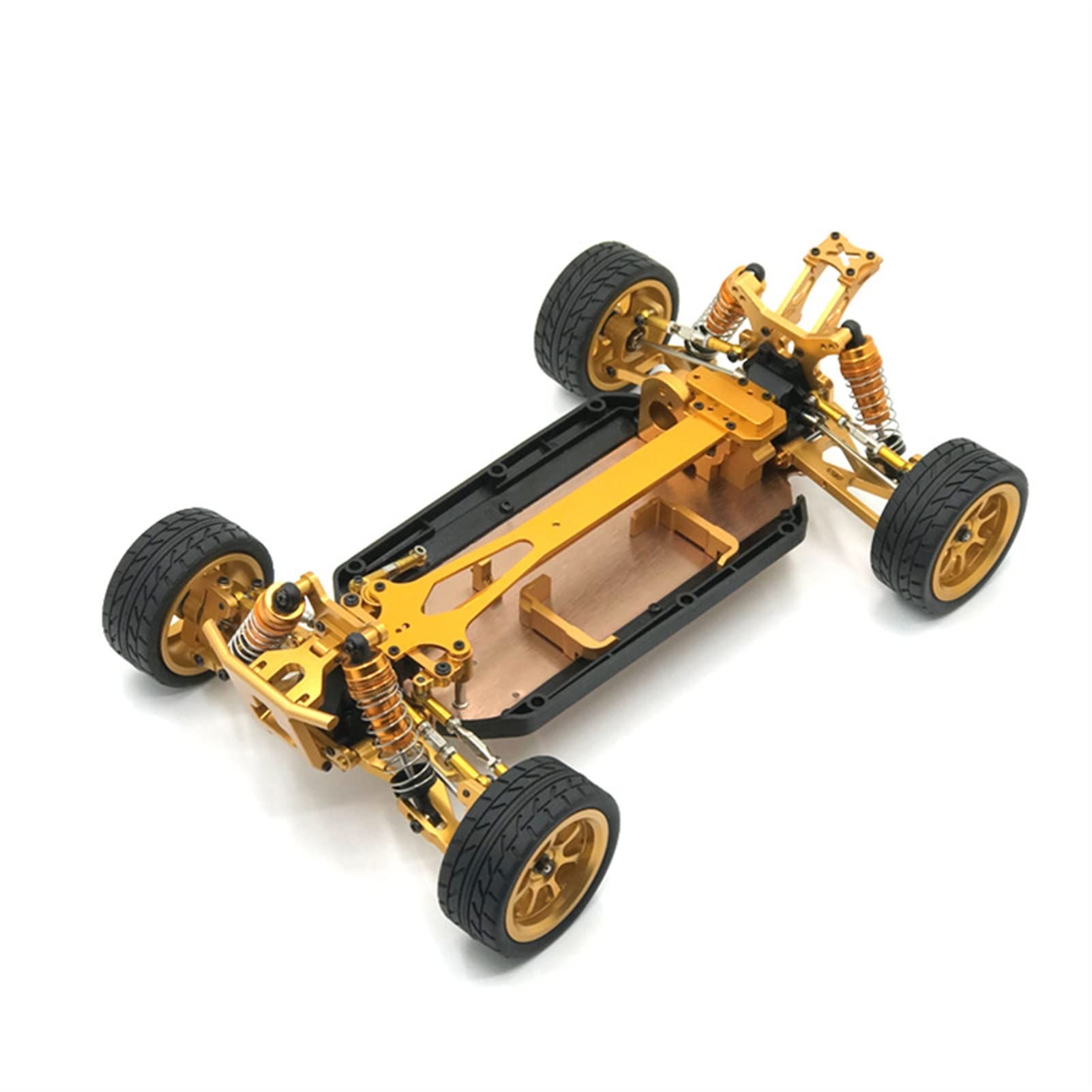 Wivplex Metallmodifikationsteile for ferngesteuerten Autorahmen, for WLtoys, 1/12 124017 124019 Rc-Auto-Stoßdämpferhalterung(Gold) von Wivplex