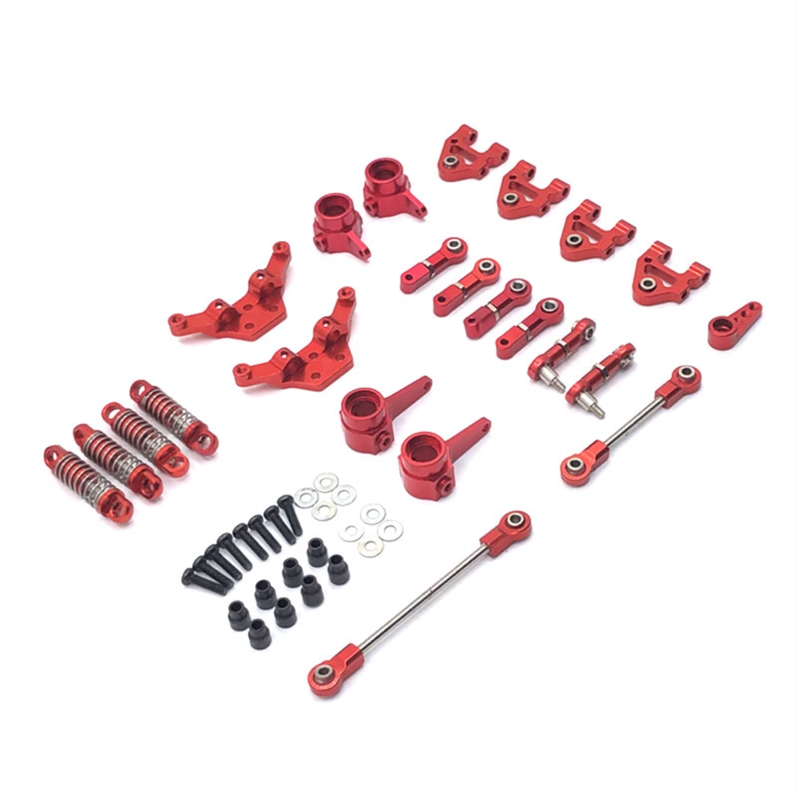 Wivplex Metallteile Upgrade und Modifikation Verschleißteile 9-teiliges Set, for WLtoys, 1/28 284131 K969 K979 K989 K999 P929 P939 RC Auto Rc-Auto-Stoßdämpferhalterung(Red) von Wivplex