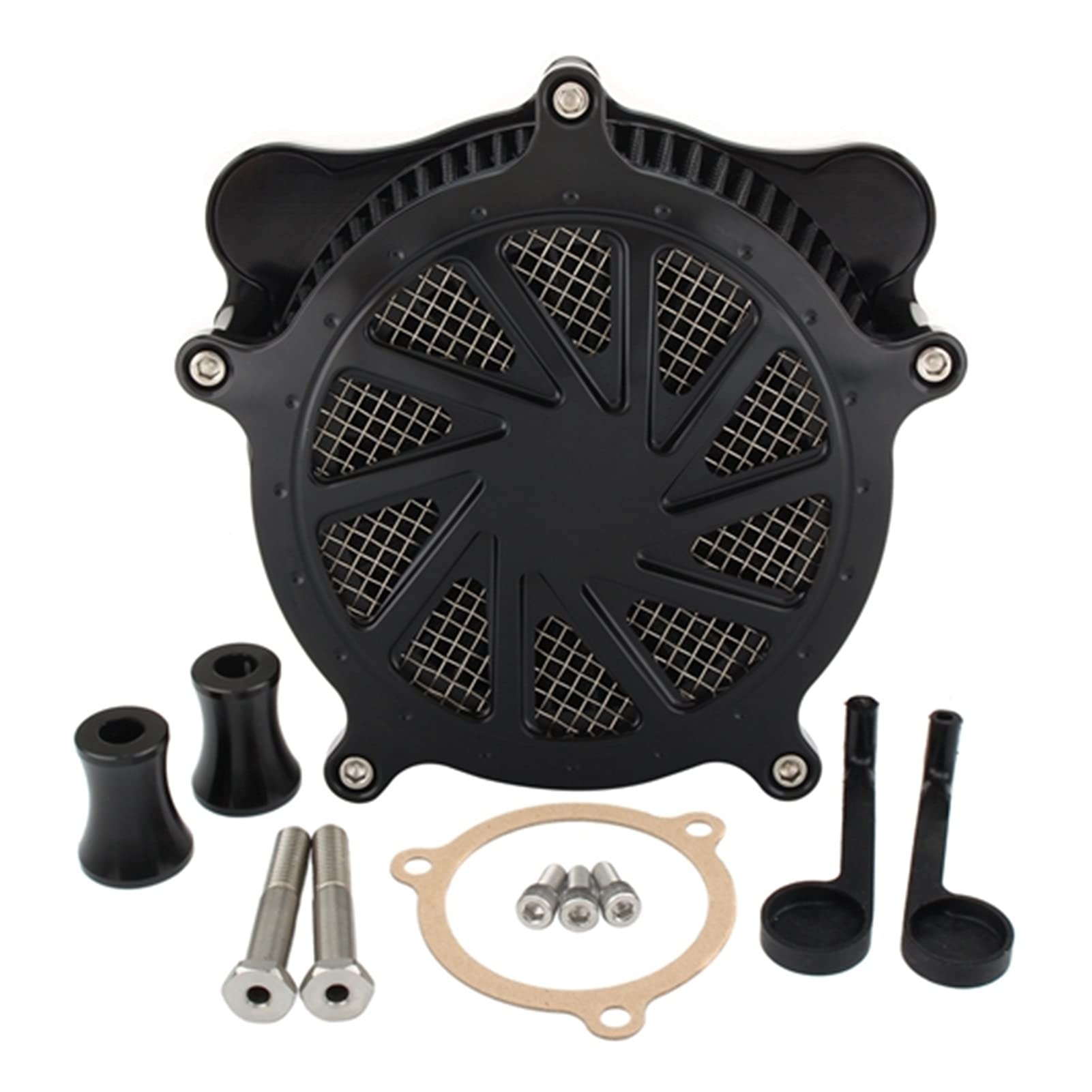 Wivplex Motorrad-Luftfilter CNC-Luftfilter-Kits Ansaugfilter, for Harley, Touring Road King Street Glide 2008-2016 Softail Dyna 2017 Luftfilter(MP09-001-0217) von Wivplex