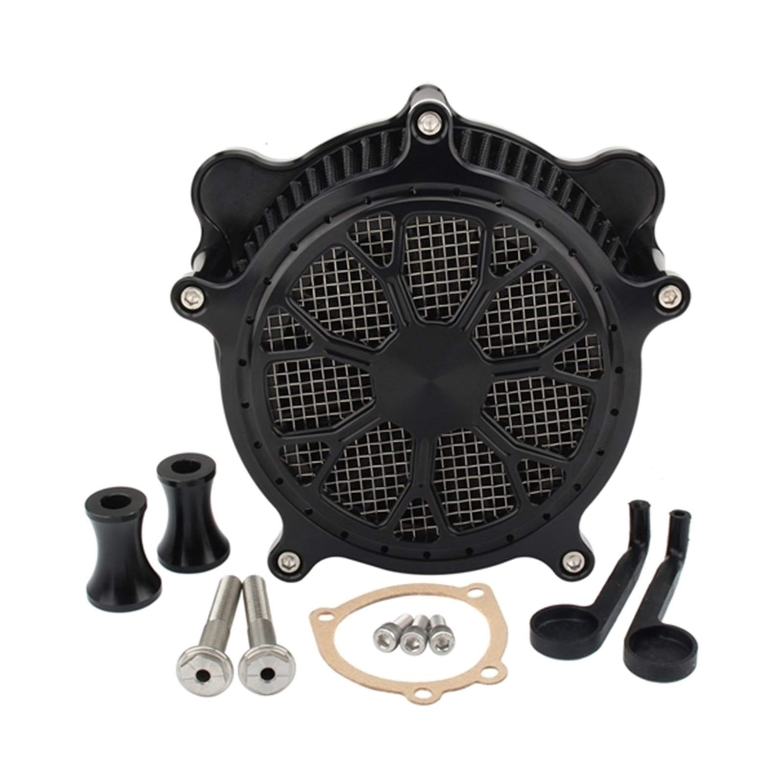 Wivplex Motorrad Venturi Kontrast Cut Luftfilter Ansaugluftfiltersystem Kit, for Harley, Dyna FXR 1993-2017 Touring Road King Softail Luftfilter(MP09 001 0194) von Wivplex