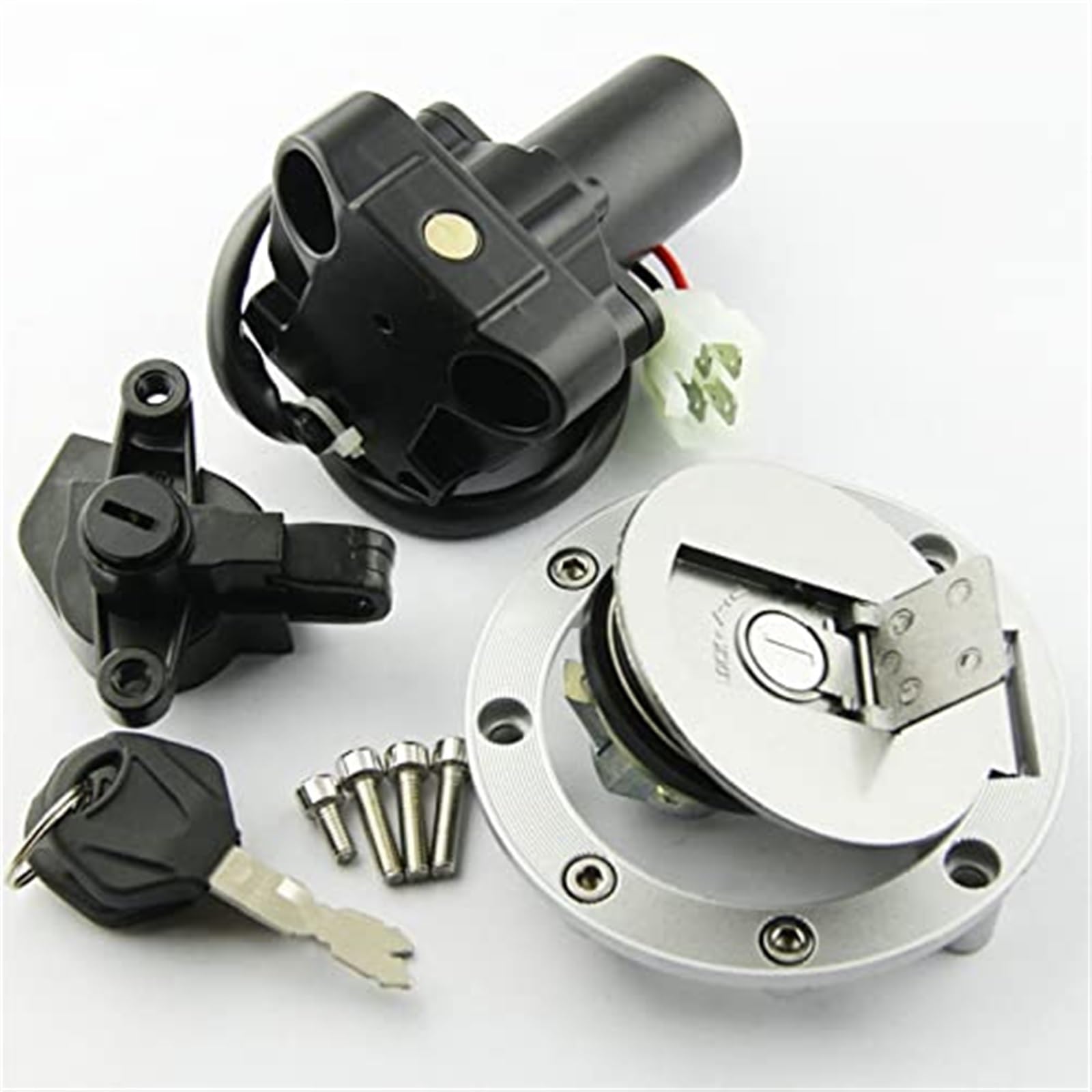 Wivplex Motorrad Zündschlüssel Schalter Kraftstoff Sitz Lock Kit for XJR400 1993-1999 XJR1200 1995 1996 1997 1998 XJR1300 1999 Motorrad-Zündschalter von Wivplex