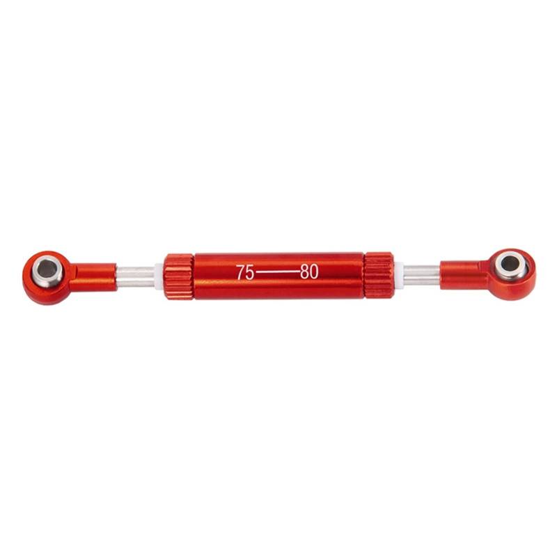 Wivplex RC Auto Lenkung Zugstange Einstellbare Länge Servos Lenkhebel RC Crawler Fernbedienung Spielzeug Auto, for SCX10 TRX4 Aufhängungsarm-Set(75-80mm Red) von Wivplex