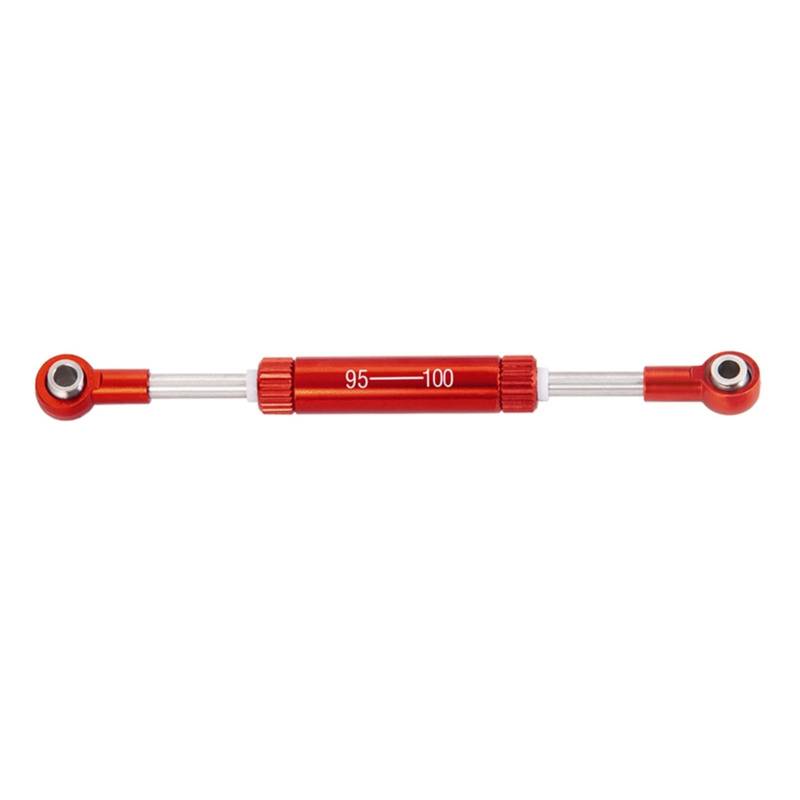 Wivplex RC Auto Lenkung Zugstange Einstellbare Länge Servos Lenkhebel RC Crawler Fernbedienung Spielzeug Auto, for SCX10 TRX4 Aufhängungsarm-Set(95-100mm Red) von Wivplex