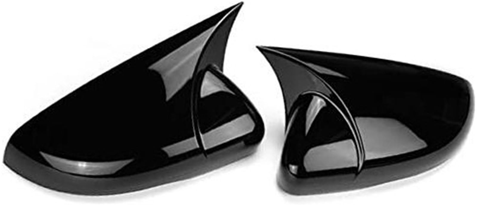 Wivplex Rückspiegelschale 1 Paar, for VW, for Volkswagen, for Golf, 6 MK6 GTI GTD 2009–2013, Auto-Seiten-Rückspiegel-Abdeckungskappen(BLACK Glossy Black) von Wivplex