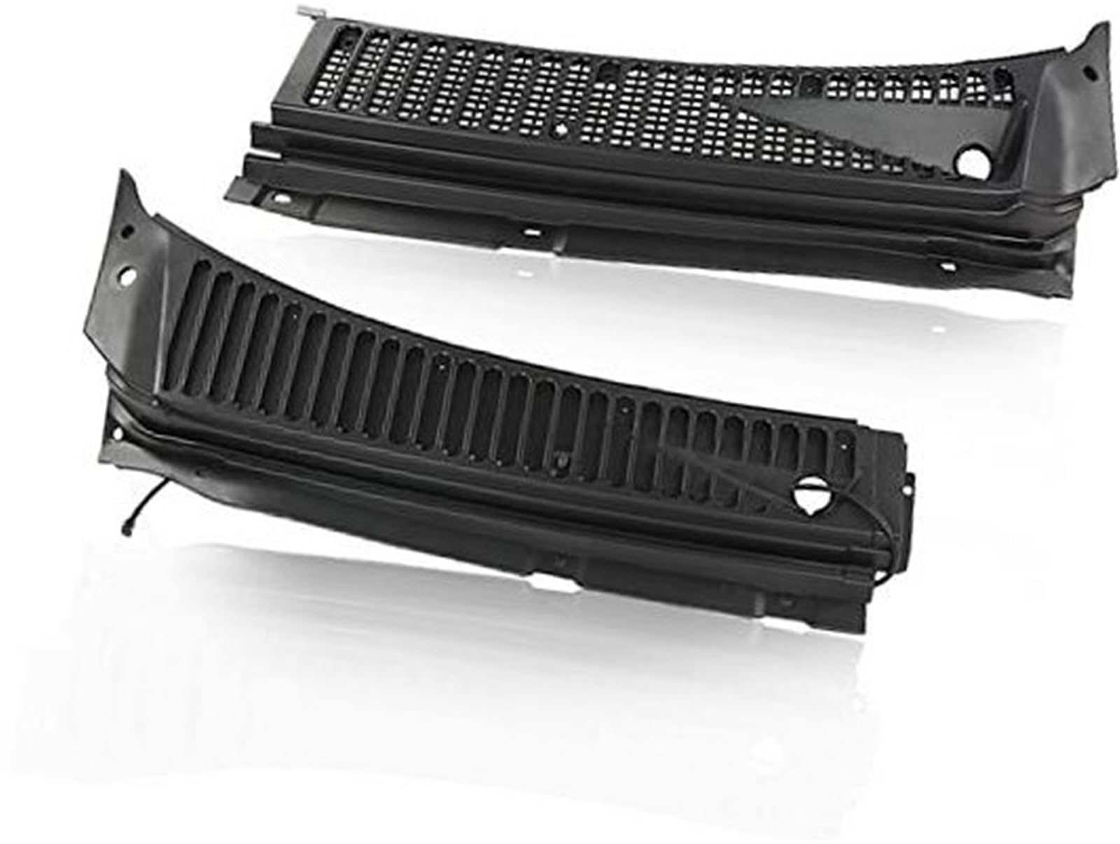 Wivplex Scheibenwischer-Lüftungshaube, Bildschirmabdeckung, Gitter, Ford, 1999–2007 F250 F350 3C3Z-25022A68-AAA, 4C3Z-25022A69-AAA Eckverkleidung für Windschutzscheiben von Wivplex