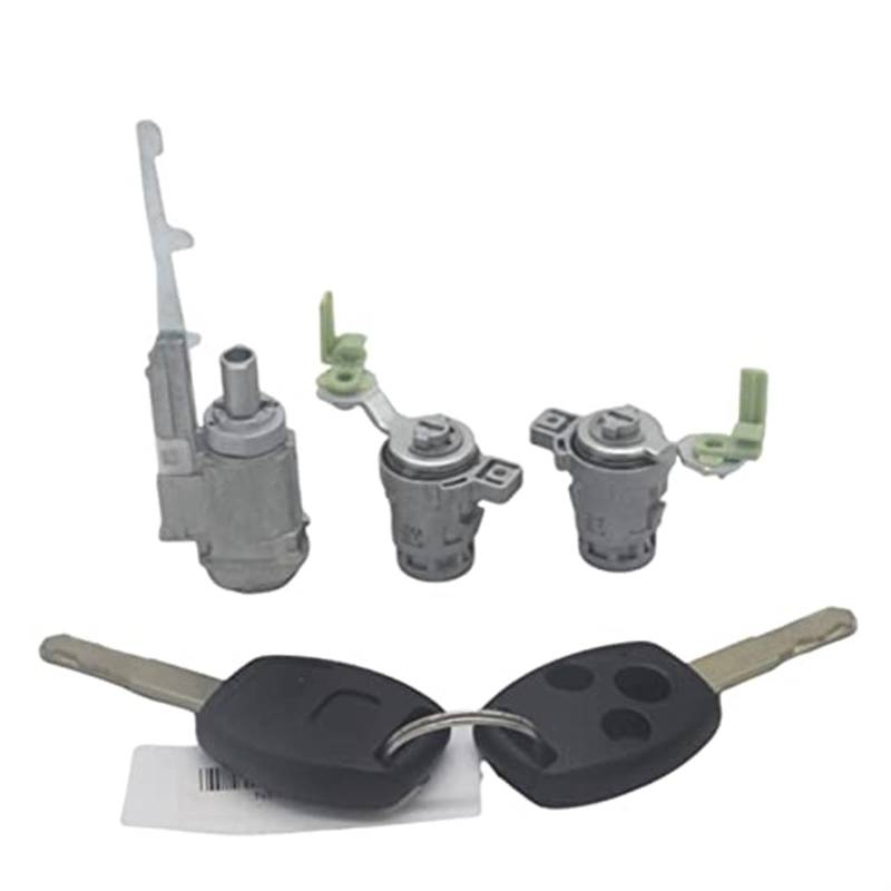 Wivplex Schloss-Set ZÜNDSCHALTER Barrel TÜRSCHLOSS Barrel MIT KNOPFSCHLÜSSELN for CRV 03-06 Element 03-11 Türschließzylinder(Black 3-Button Keys) von Wivplex