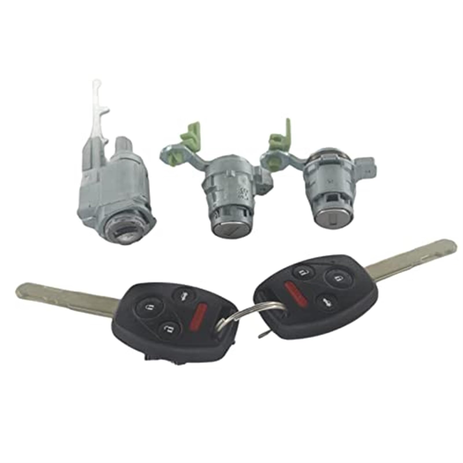 Wivplex Schloss-Set ZÜNDSCHALTER Barrel TÜRSCHLOSS Barrel MIT KNOPFSCHLÜSSELN for CRV 03-06 Element 03-11 Türschließzylinder(Black 3-Panic Button Keys) von Wivplex