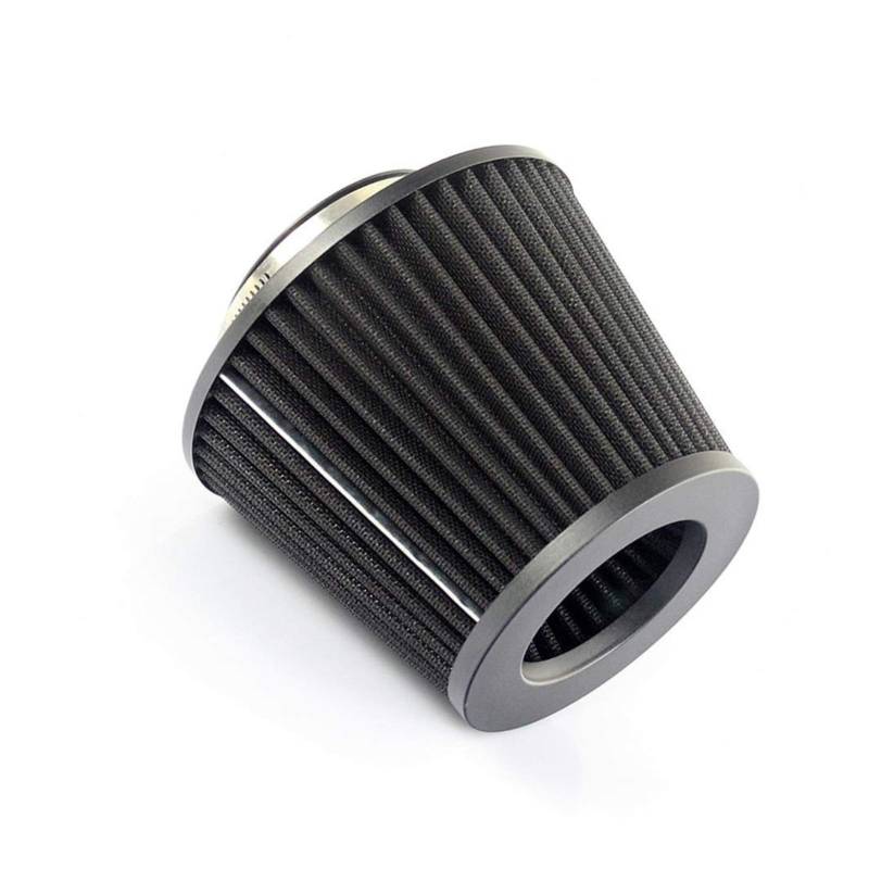 Wivplex Universal-Autoluftfilter 76 mm Kompressor Schwarz 3 Zoll Kaltlufthaube Hoher Durchfluss Inautomobile Sport-Ansaugfilter Innenraumluftfilter von Wivplex