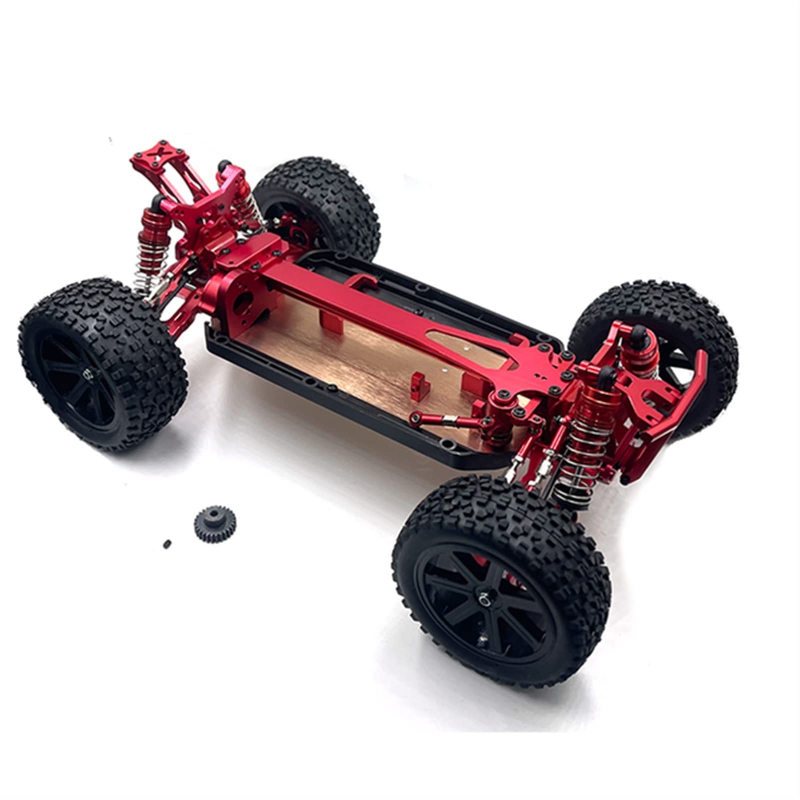 Wivplex Upgrade-Rahmen aus Metall, for WLtoys, 1/12 124017 124019 RC Car Rc-Auto-Stoßdämpferhalterung(Red) von Wivplex