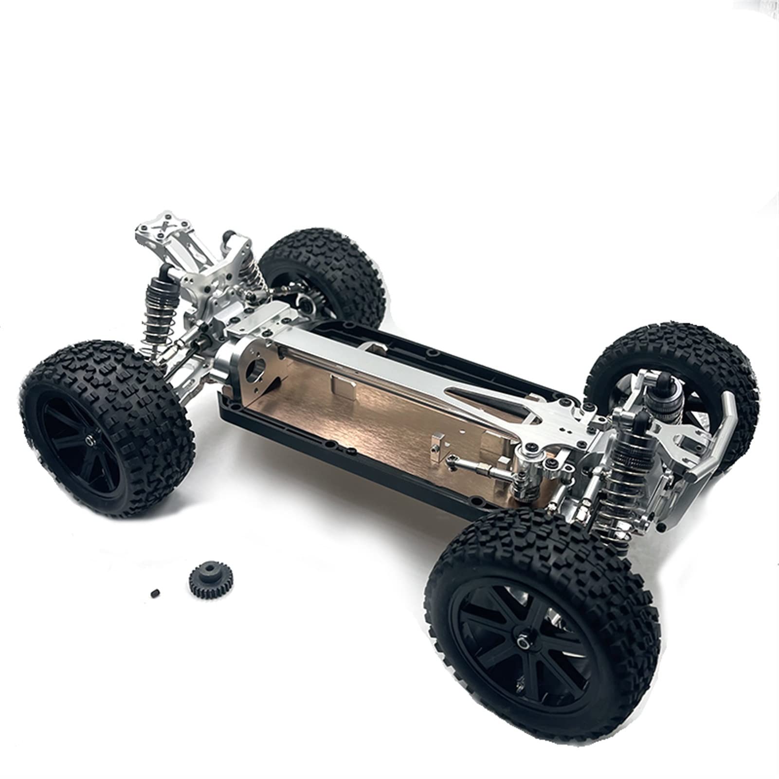 Wivplex Upgrade-Rahmen aus Metall, for WLtoys, 1/12 124017 124019 RC Car Rc-Auto-Stoßdämpferhalterung(Silver) von Wivplex