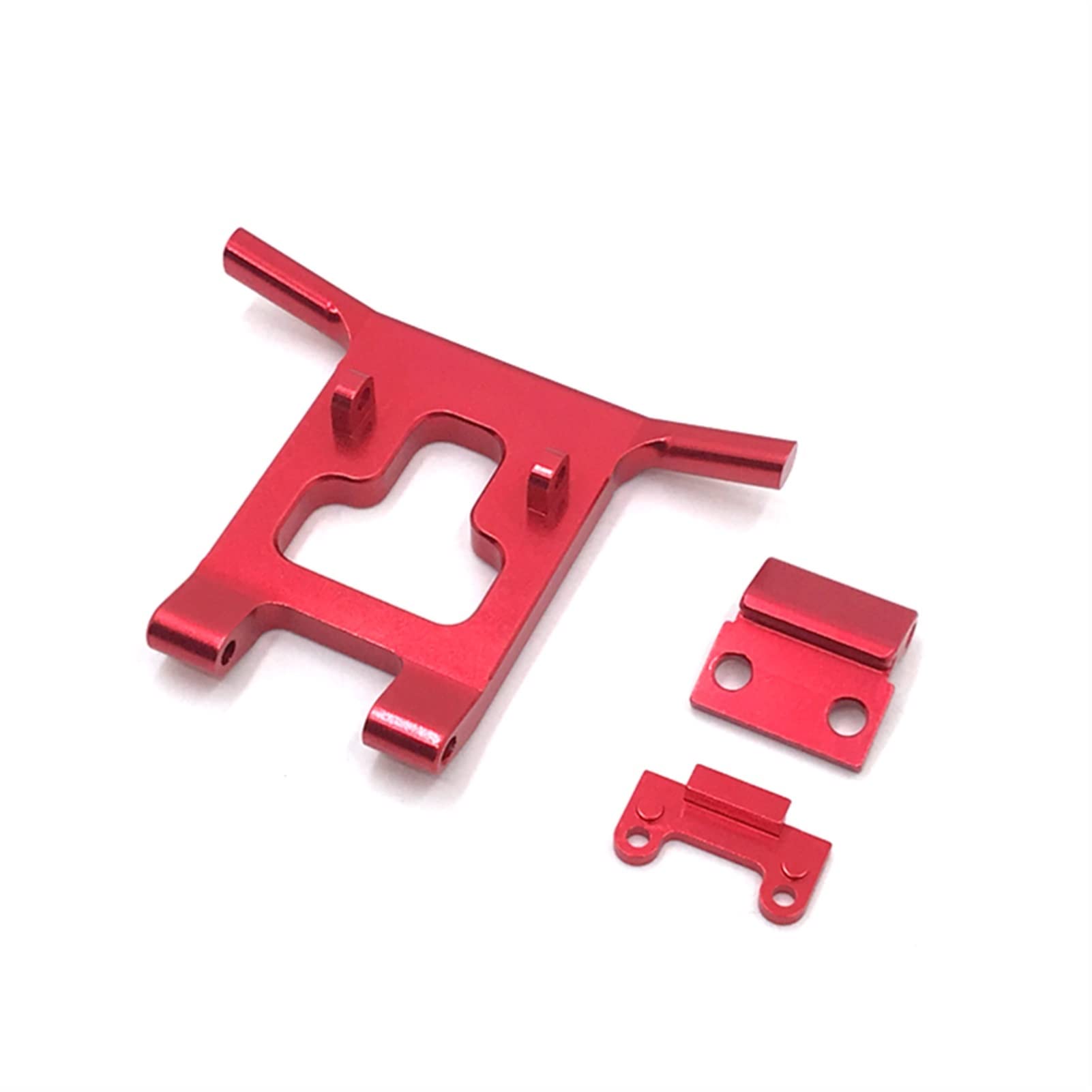 Wivplex Verbesserte Metallfront-Antikollisionsplatinenbaugruppe 1/12 Zubehör, for WLtoys, RC-Car-Ersatzteile 4WD 124018 124019 Rot Rc-Auto-Stoßdämpferhalterung(Red) von Wivplex