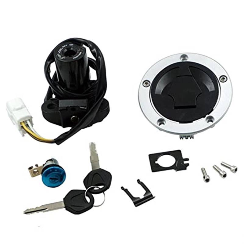 Wivplex for -6R 636 Zündschloss Kit Montage Kraftstoff Gas Kappe Tank Abdeckung Mit 2 Schlüssel Volle Fahrzeug Lock Motorrad zündschlüssel Schalter Motorrad-Zündschalter von Wivplex