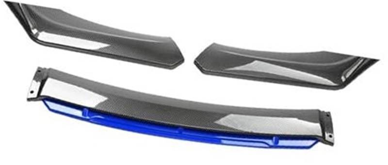 Wivplex for Jetta, Auto-Frontstoßstangen-Lippenspoiler-Körpersatz, dekorativer Stoßstangen-Canard-Lippensplitter, Limousine, Breite unter 176 cm, Spoiler Frontlippendiffusor(Black Carbon Blue) von Wivplex