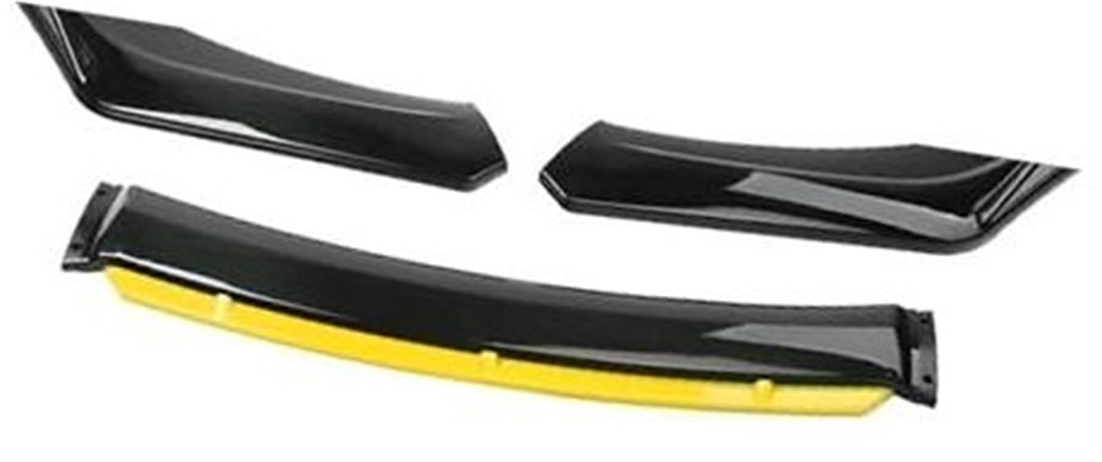 Wivplex for Mazda, Auto-Frontstoßstangen-Lippenspoiler-Körpersatz, dekorativer Stoßstangen-Canard-Lippensplitter, Limousine, Breite unter 176 cm, Spoiler Frontlippendiffusor(Black Black Yellow) von Wivplex