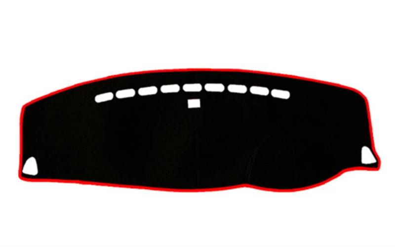 Wivplex for Mitsubishi, Outlander 2006-2009 2010 2011 2012 Dashboard Abdeckung Matte Pad DashMat Dash Sonnenschutz Schützen Teppich Auto Zubehör Armaturenbrettmatte aus Silikon(Black(Red Edge)) von Wivplex