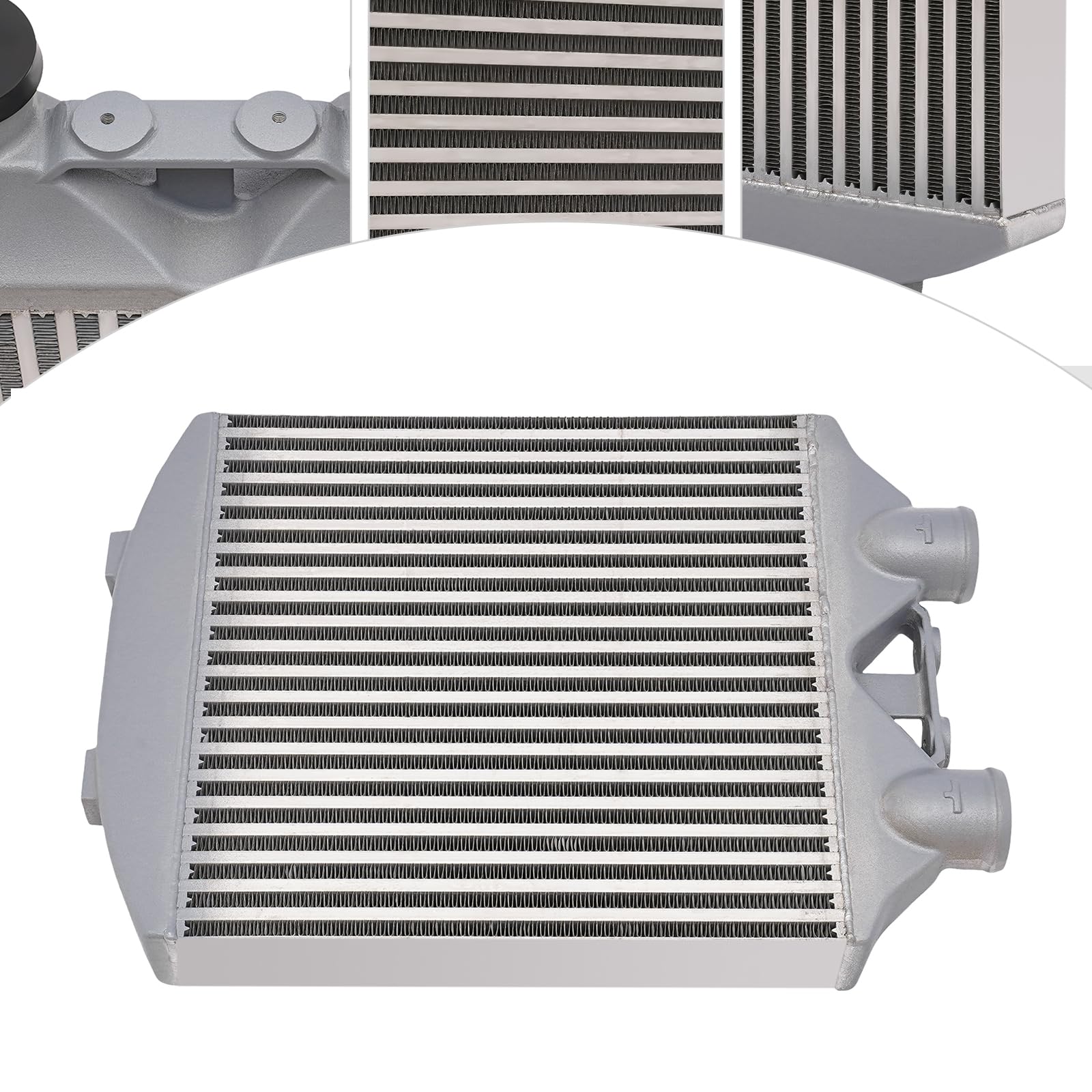 Ladeluftkühler Aluminium Ladeluftkühler Intercooler Doppelreihiges Rohrdesign Turbolader Ladeluftkühler Universal Turbokühler Kompatibel von Wiyuer