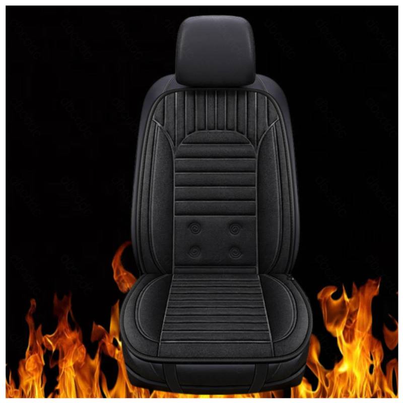 Wizvox 12V Auto Sitzheizung, Dreistufige Heizung, Leistungsschutz, rutschfest Und VerschleißFest SitzbezüGe Auto Vorne, füR Home, Office Chair and More,Black-Singleseater von Wizvox