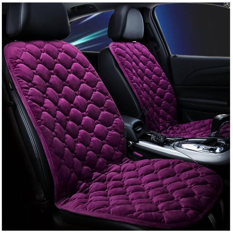 Wizvox 12V Beheizbare Sitzauflage, Einstellbare Temperatur, GleichmäßIge Wabenheizung, rutschfest SitzbezüGe Auto Universal, füR Home Office Fahrzeuge,BüRo,Purple-Doubleseater von Wizvox