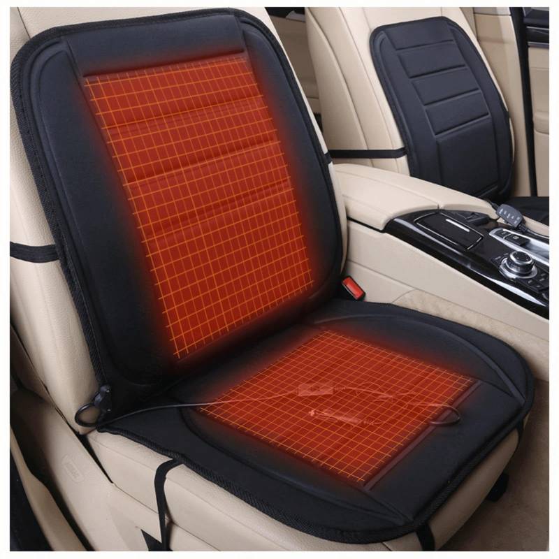 Wizvox 12V Beheizbare Sitzauflage Auto 12v, Schnelle ErwäRmung, Bequem Und Atmungsaktiv, rutschfest SitzbezüGe Auto, Compatible with 95% of Cars,C von Wizvox