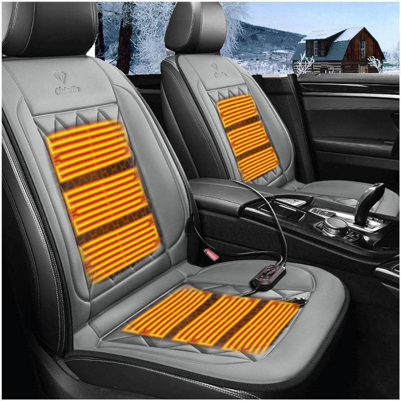 Wizvox 12V Sitzheizung Auto, DREI Temperaturstufen Einstellbar, GleichmäßIge Wabenheizung Car Seat Cover, füR Fahrzeuge,BüRo,Gray von Wizvox