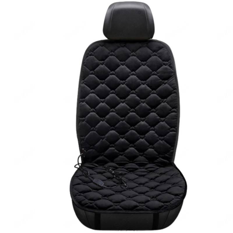 Wizvox 12V Sitzheizung Auto, rutschfest, Schnelles Aufheizen Mit DREI Geschwindigkeiten Car Seat Cover, Passend füR Die Meisten Autos,Black-Singleseater von Wizvox