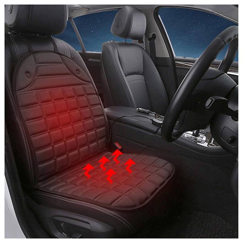 Wizvox Autositzauflage 12v/24v Einstellbare Ergonomie Sitzkissen Auto rutschfest Warm Sitzauflage Auto Vordersitze für LKW -0313 von Wizvox