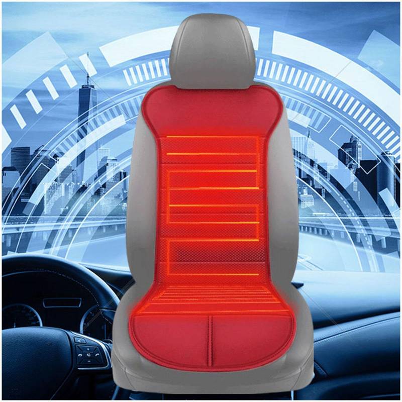 Wizvox Sitzheizung Auto Auflage 12v Zeitfunktion,Isolationsschutz Sitzbezug Vordersitz Komfortabler Profi Autoheizsitzmatte Autositz -0110,Rot-2Sitze von Wizvox