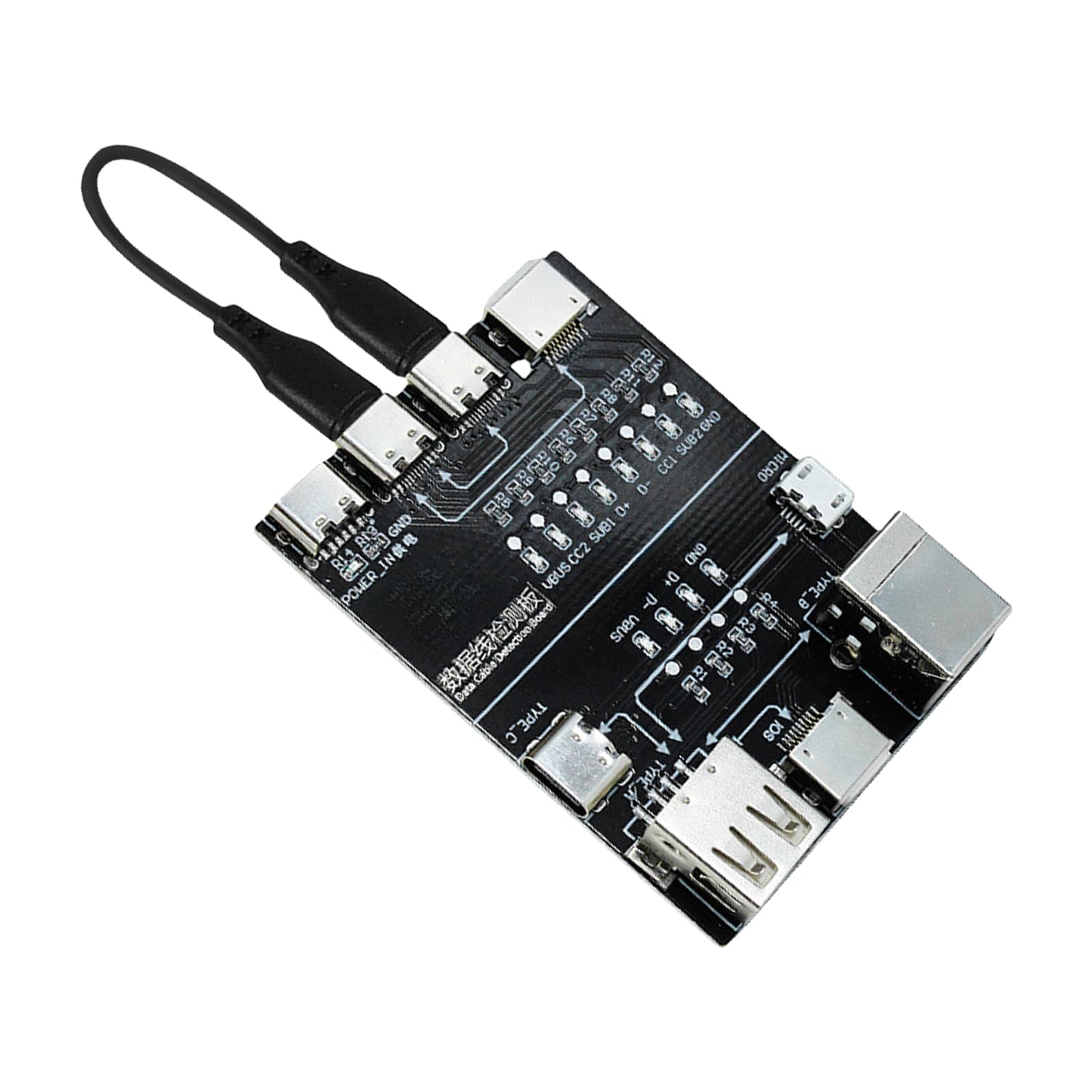 Reisefreundliches Schnellladekabel Inspektionsgerät Datenkabel Erkennungsplatine Mehrere Schnittstellen von Wkldjf