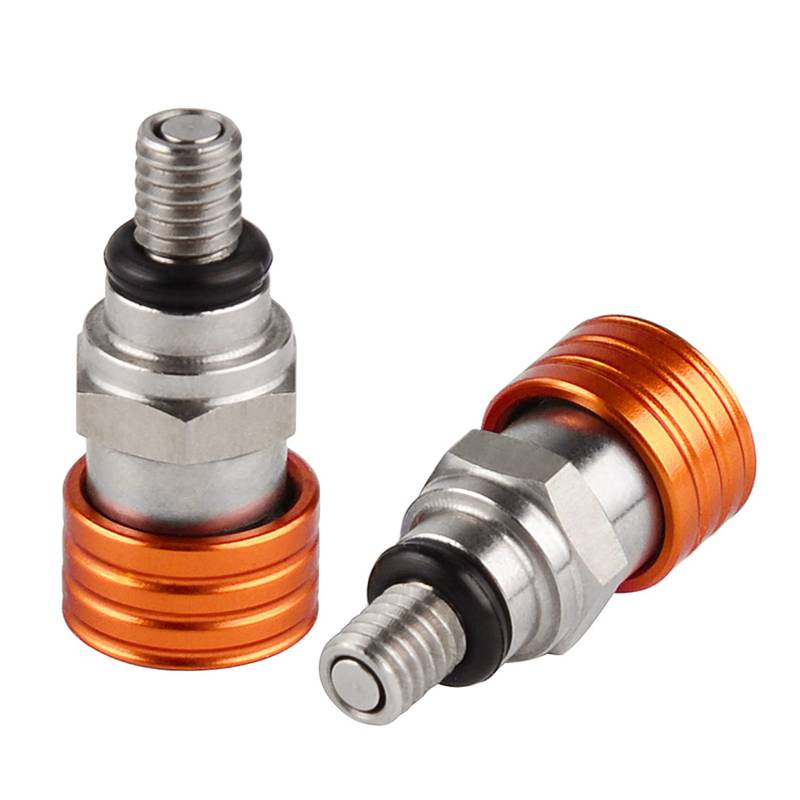 Wlauqueta Entlüftungsventile für Motocross- x 7 mm für 85 125 144 200 250 300 350 450 EXC XC XCW Entlüftungsventil mit Schrauben, Orange von Wlauqueta