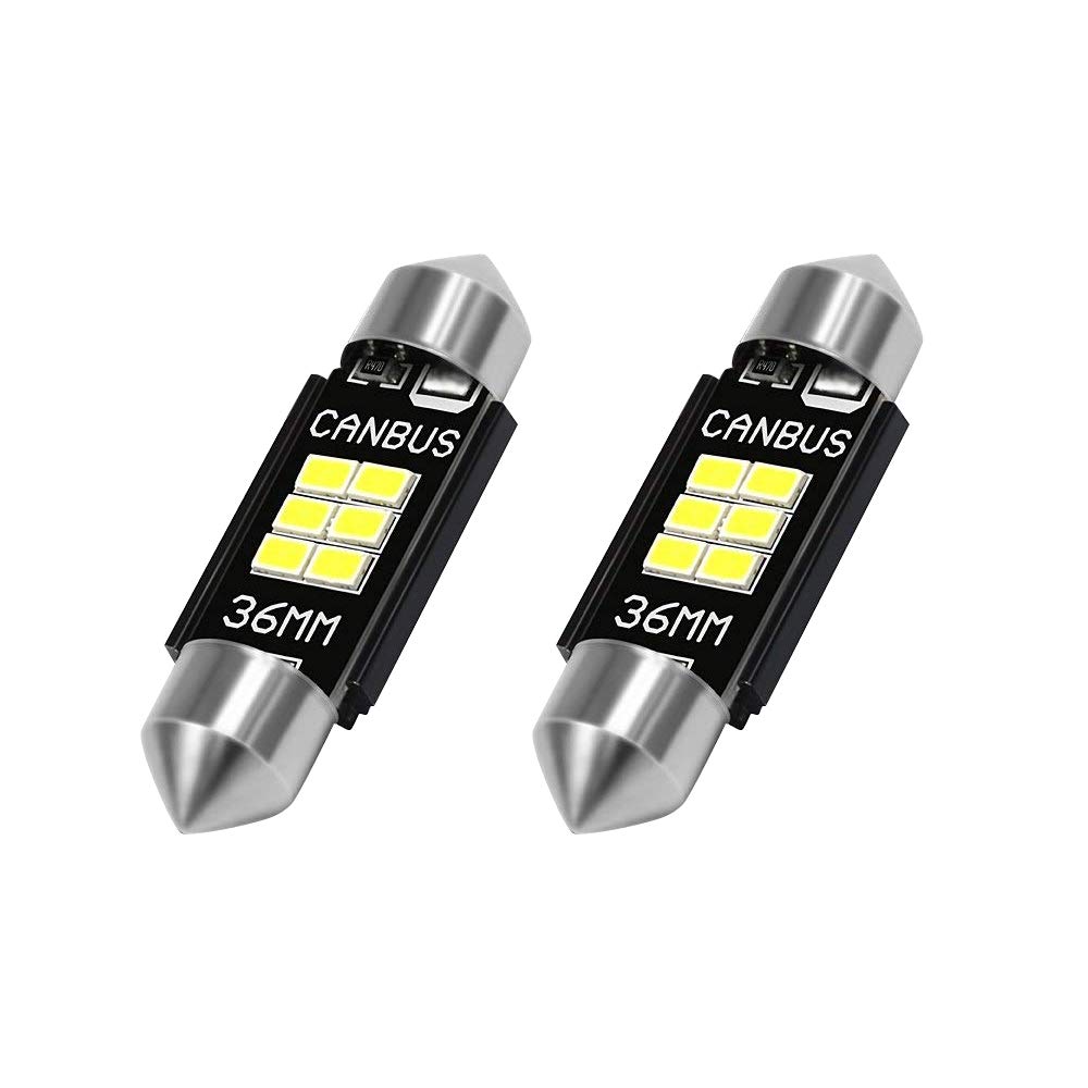 Wlauqueta LED-Leuchtmittel Canbus 3020, Chipsatz, 400 Extreme, für Innen, Auto-Lampe, Dome, Nummernschild, 36 mm, De3175, 6428, Weiß von Wlauqueta