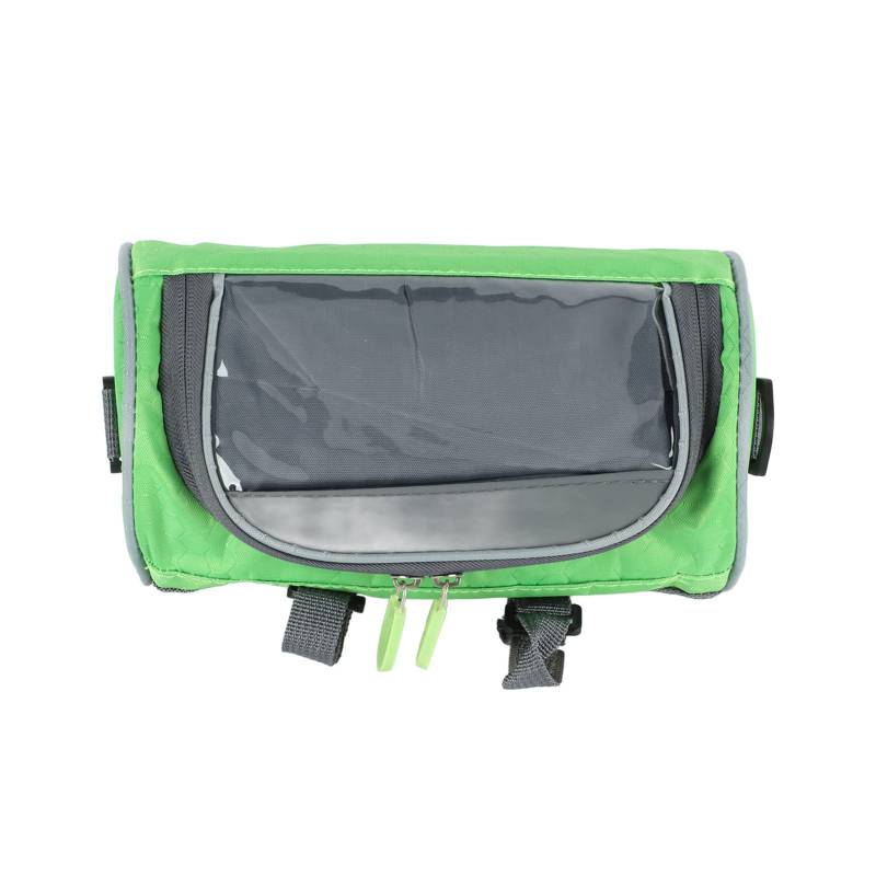 Wnesy Fahrrad-Handy-Frontrahmentasche, Fahrrad-Lenkertasche Wasserdichtes Kunstleder Transparentes PVC Leicht für Rennräder(Grün) von Wnesy