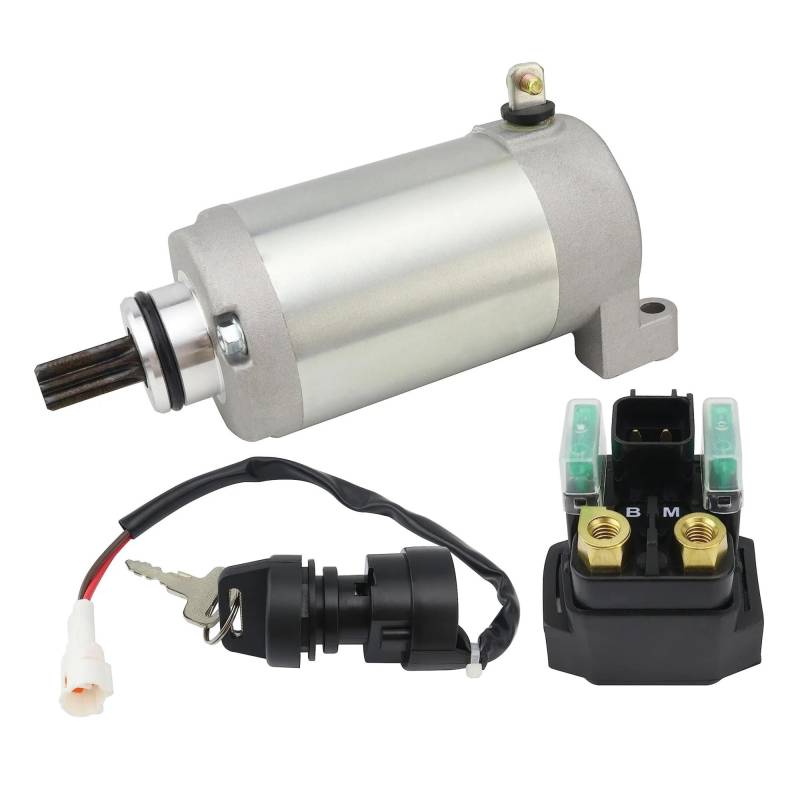 Anlassermotor Starter Relais Zündung Für Raptor 250 YFM25R 2008-2013 Für Raptor 250 YFM25R Für SE 2008 2009 2010 2011 Für Raptor 250 YFM25R SE II 200 Startermotor von Wnfmjqe