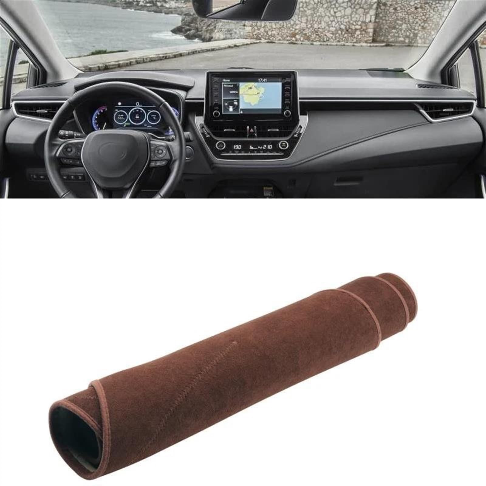 Armaturenbrettabdeckung Für Toyota Für Corolla E210 2019 2020 2021 2022 2023 2024 Für Hybrid Auto Dashboard Abdeckung Dash Matte Sonnenschutz Pad(B LHD Brown) von Wnfmjqe