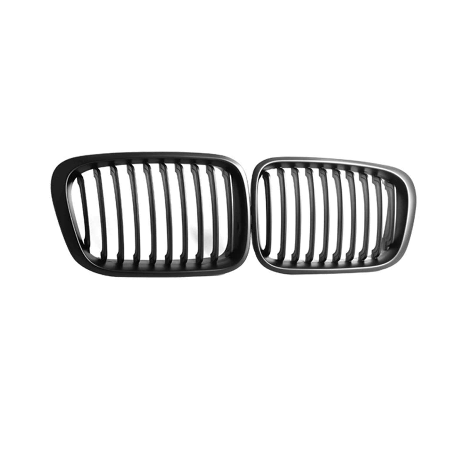 Auto Frontgrill Auto Kühlergrill 1 Paar Nierengrill Für Die Frontstoßstange 1 Lamellen-Renngrill Für 3er-Serie E46 2/4-türig 1998 1999 2000 2001 Schwarz Glänzend Auto-Styling(4 Door Matte Black) von Wnfmjqe