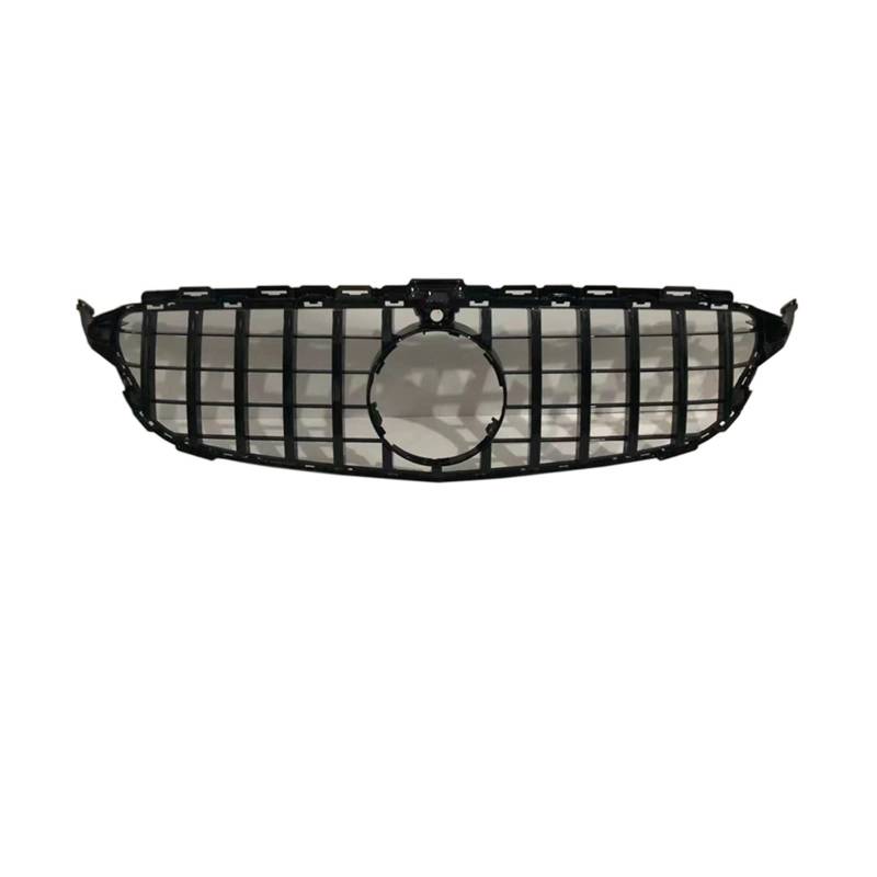 Auto Frontgrill Auto Kühlergrill Auto Kühlergrill Für Benz W205 C200 C250 C300 C350 2015 2016 2017 2018 Schwarz/Silber Für GT Stil(Black with Camera) von Wnfmjqe