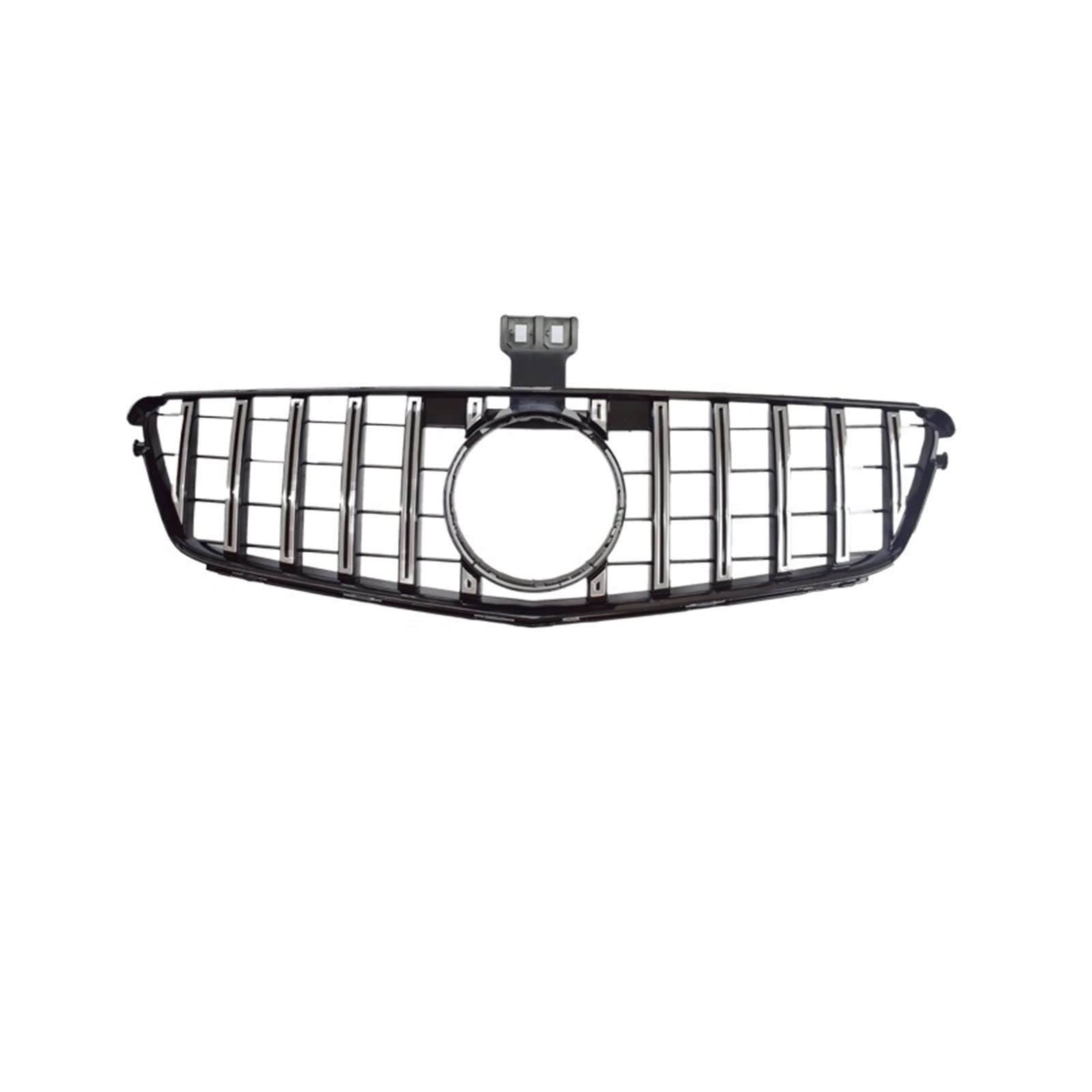 Auto Frontgrill Auto Kühlergrill Auto Racing Front Upper Grille Für Benz C Klasse W204 Grille C180 C200 C300 C350 200 C63 Stil(GT Silver) von Wnfmjqe