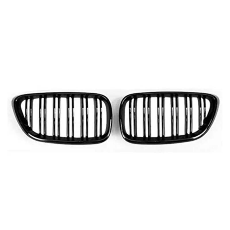 Auto Frontgrill Auto Kühlergrill Carbon Faser Farbe Dual Lamellen Front Hood Nieren Gitter Grill Kompatibel Für F22 F23 M2 2014-2015 2016 2017 2018 Für 225i 218i 220i(Gloss Black) von Wnfmjqe