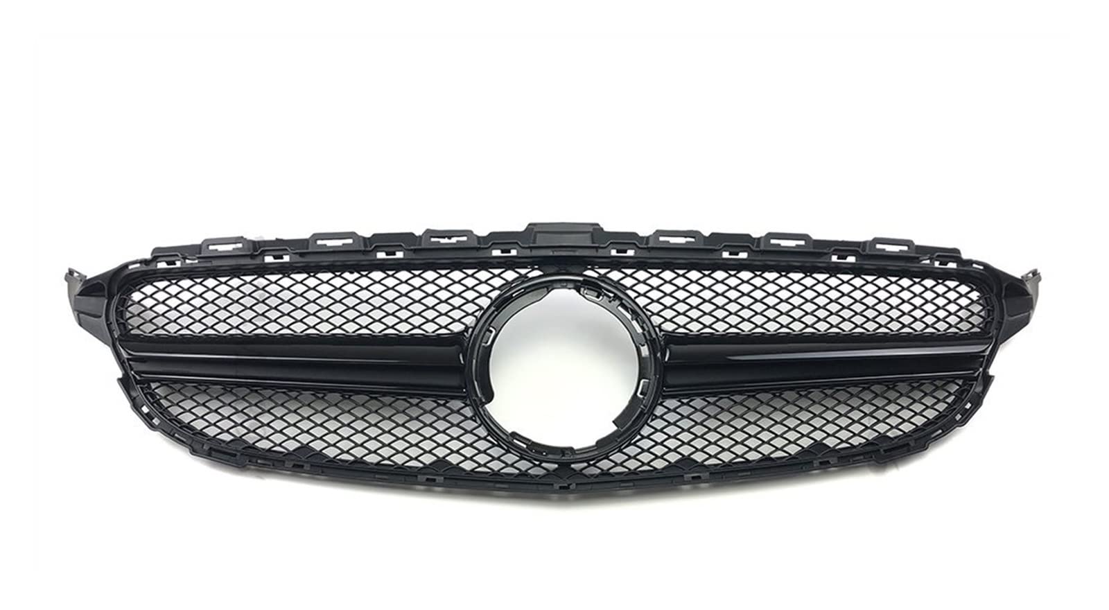 Auto Frontgrill Auto Kühlergrill Coupe-Frontgrill Für Benz W205 Grill C205 S205 C43 C 2014 2015 2016 2017 2018 2019 2020 2021 C250 C300 C200 C260 C180(19-21 Glossy Black-c) von Wnfmjqe