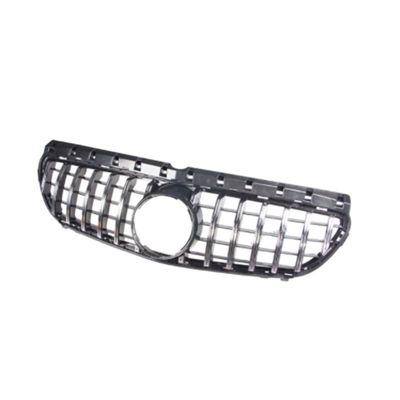 Auto Frontgrill Auto Kühlergrill Für B-Klasse W246 2012 2013 2014 2015 2016 2017 2018 2019 B180 B200 B250 B220 Diamond GT Grille Schwarz Silber Frontstoßstangengrill(Silver 15-19) von Wnfmjqe