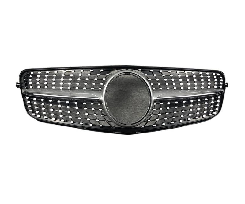 Auto Frontgrill Auto Kühlergrill Für Benz C Klasse W204 07 2008 2009 2010 2011 2012 2013 2014 C180 C200 C250 C300 C350 Diamant Stil Gitter Vorne Grill(Chrome Silver) von Wnfmjqe