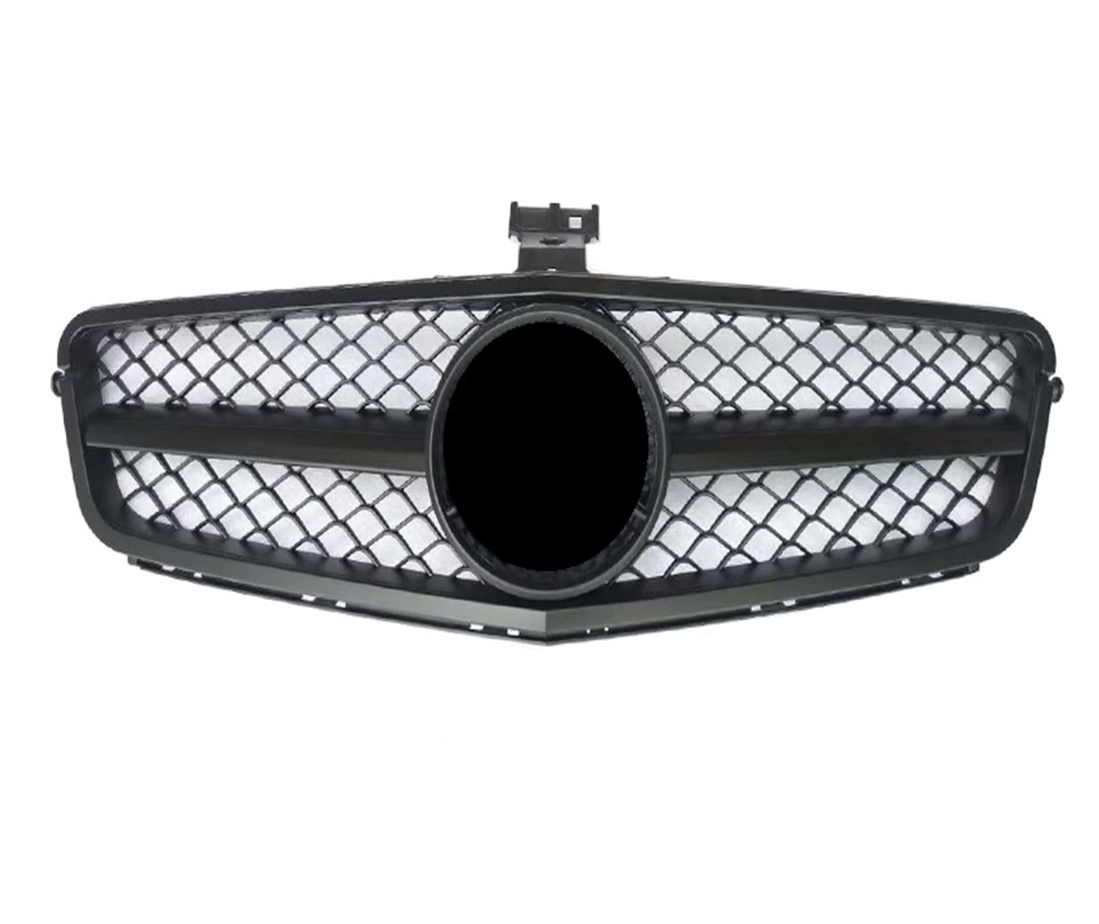 Auto Frontgrill Auto Kühlergrill Für Benz C-Klasse W204 C180 C200 C300 C350 2008 2009 2010 2011 2012 2013 2014 Racing Stoßstangengrill GT Diamant Für AMG C63 Stil Auto Kühlergrill(Matt-schwarz) von Wnfmjqe