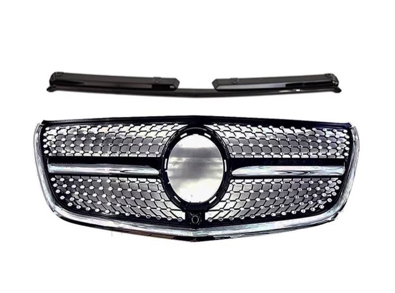 Auto Frontgrill Auto Kühlergrill Für Benz Für Vito V W447 V250 V300 V260 2015 2016 2017 2018 2019 2020 2021 2022 Diamant Stil Kühlergrill Racing Stoßstange Grill(Type 3) von Wnfmjqe