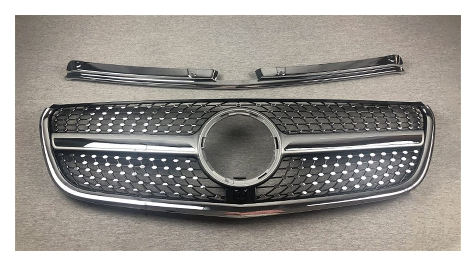 Auto Frontgrill Auto Kühlergrill Für Benz Für Vito W447 2015 2016 2017 2018 2019 Upgrade Fronteinlass Stoßstangengrill Racing Grill GT Diamond Facelift(Diamond Silvery) von Wnfmjqe