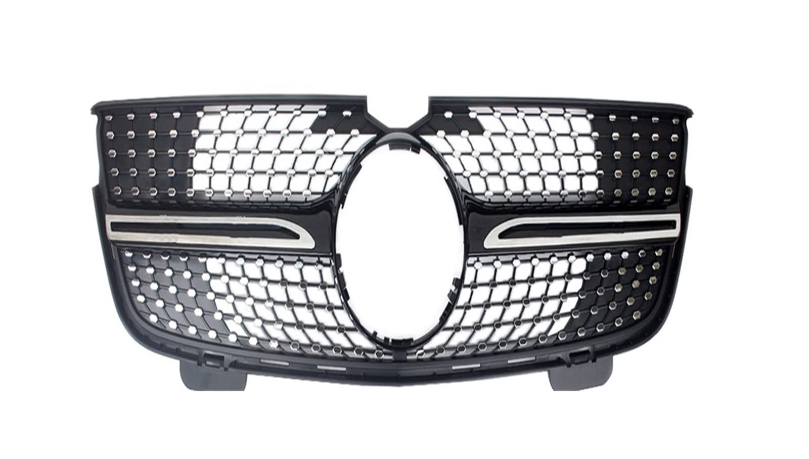 Auto Frontgrill Auto Kühlergrill Für Benz GL-Klasse X164 2007 2008 2009 2010 2011 2012 Auto Vorderen Stoßfänger Racing Grill Billet Grille Abdeckung(2007-2009 Two Fins-3) von Wnfmjqe