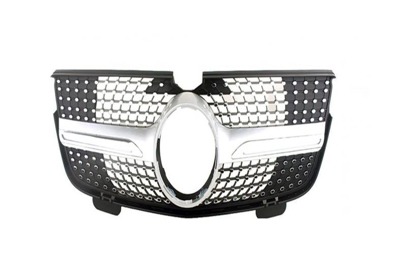 Auto Frontgrill Auto Kühlergrill Für Benz GL-Klasse X164 2007 2008 2009 2010 2011 2012 Auto Vorderen Stoßfänger Racing Grill Billet Grille Abdeckung(2007-2009 Two Fins-4) von Wnfmjqe