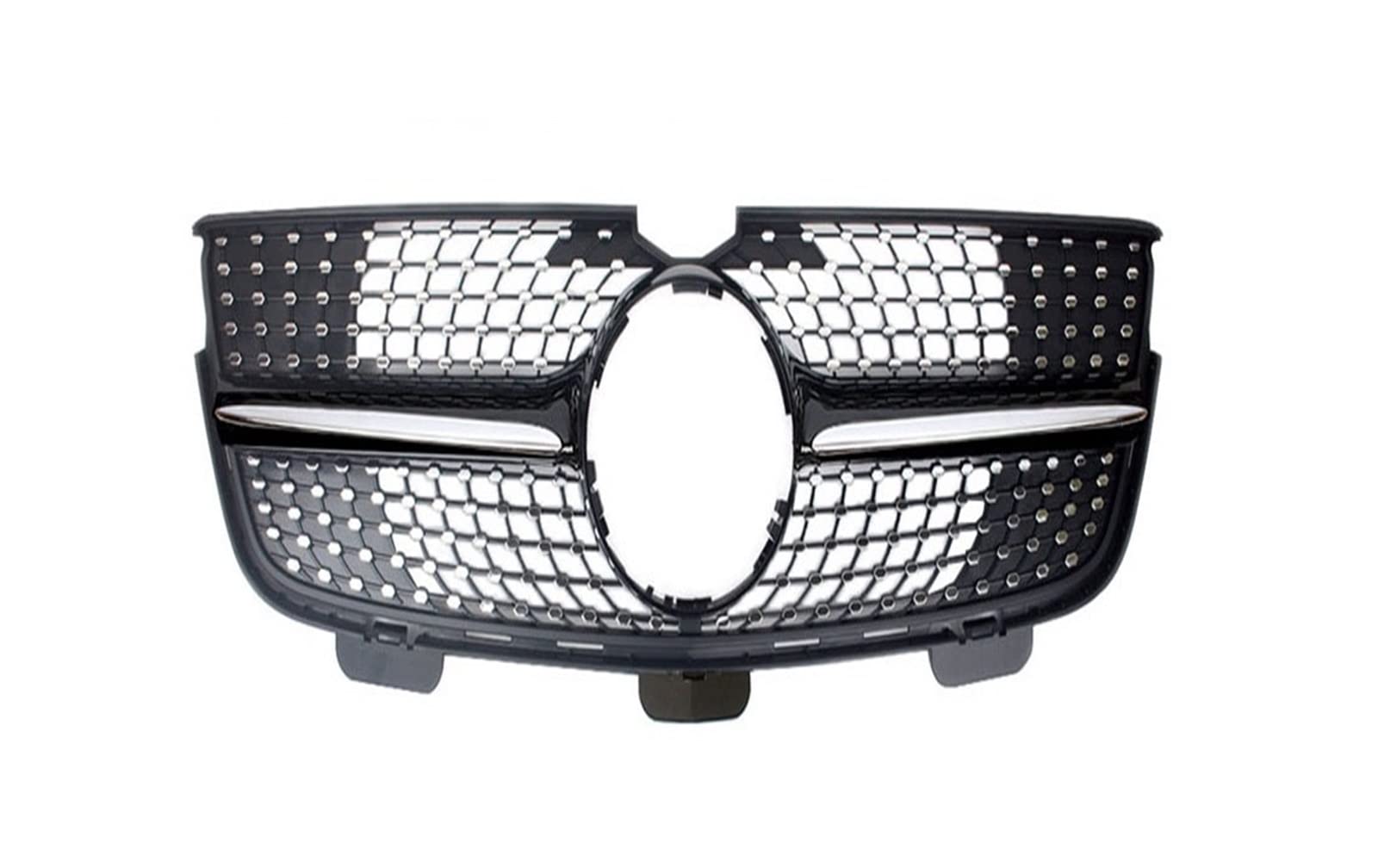 Auto Frontgrill Auto Kühlergrill Für Benz GL-Klasse X164 2007 2008 2009 2010 2011 2012 Auto Vorderen Stoßfänger Racing Grill Billet Grille Abdeckung(2010-2012 Two Fins-1) von Wnfmjqe