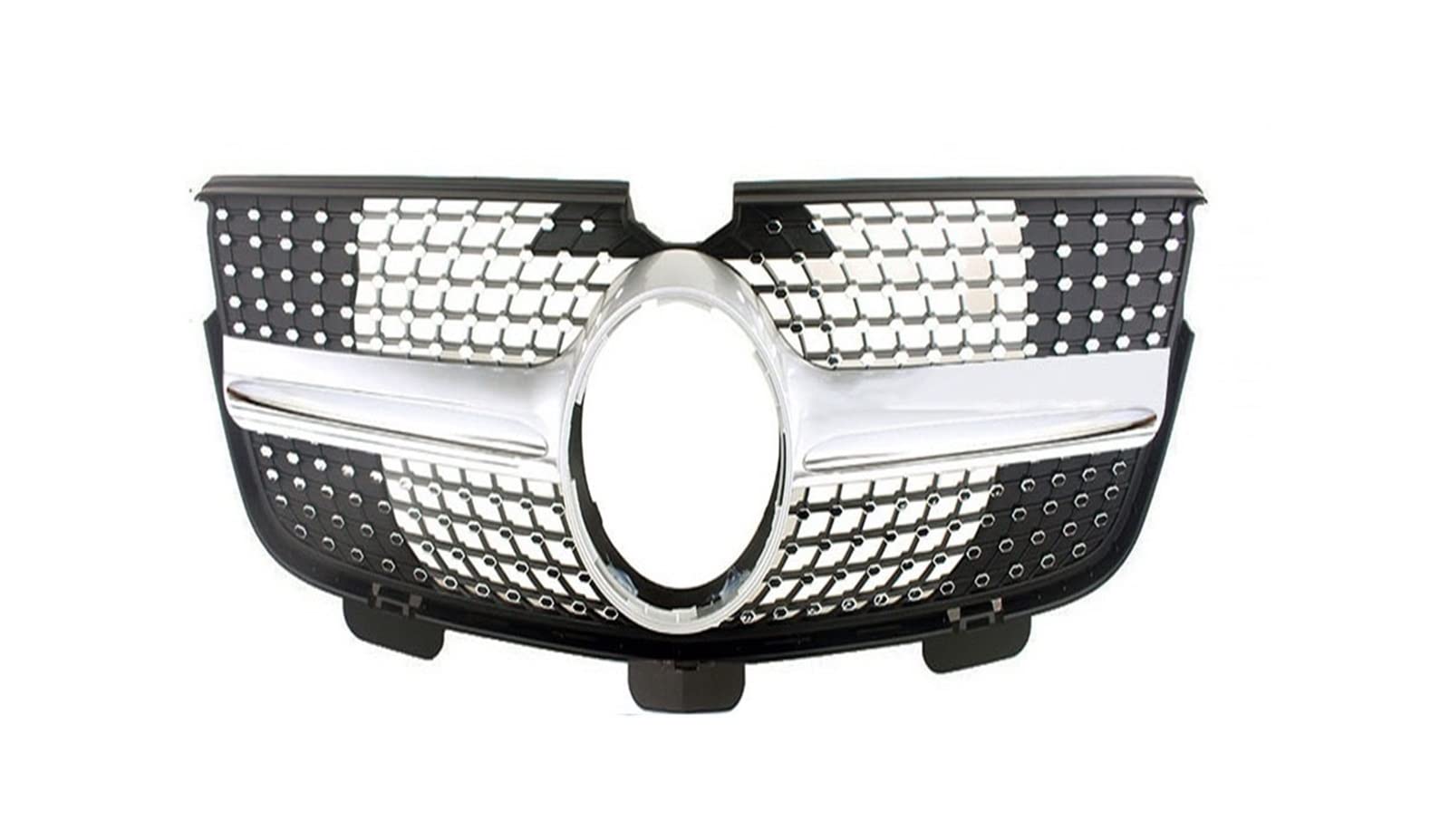 Auto Frontgrill Auto Kühlergrill Für Benz GL-Klasse X164 2007 2008 2009 2010 2011 2012 Auto Vorderen Stoßfänger Racing Grill Billet Grille Abdeckung(2010-2012 Two Fins-4) von Wnfmjqe