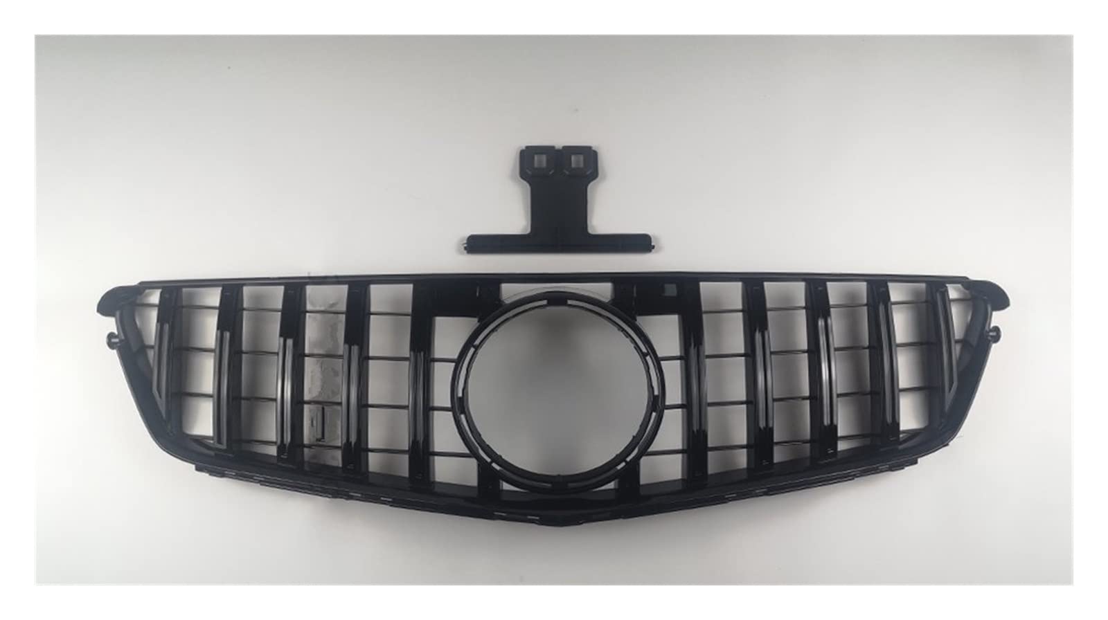 Auto Frontgrill Auto Kühlergrill Für Benz W204 C204 S204 C43 C 2007 2008 2009 2010 2011 2012 2013 2014 Fronteinlass Grille Stoßstange Grill Für AMG GT R Diamant Stil(Glossy Black) von Wnfmjqe