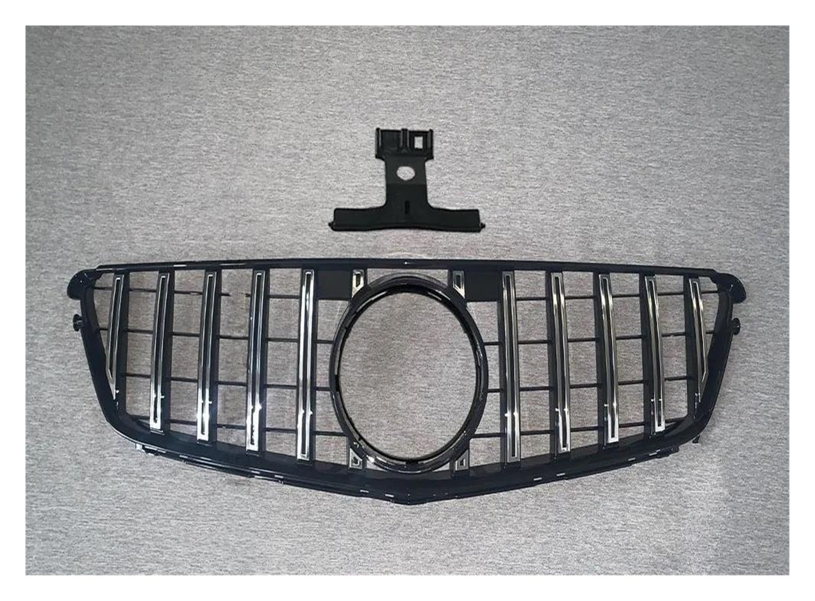 Auto Frontgrill Auto Kühlergrill Für Benz W204 C204 S204 C43 C 2007 2008 2009 2010 2011 2012 2013 2014 Für AMG Fronteinlassgrill Stoßstangengrill Für GT Stil Zubehör(Silber) von Wnfmjqe